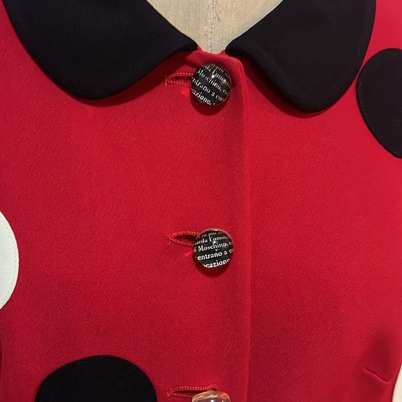 Moschino Cheap and Chic Red Polka Dot Blazer Jacket The Nanny - Picture 3 of 14